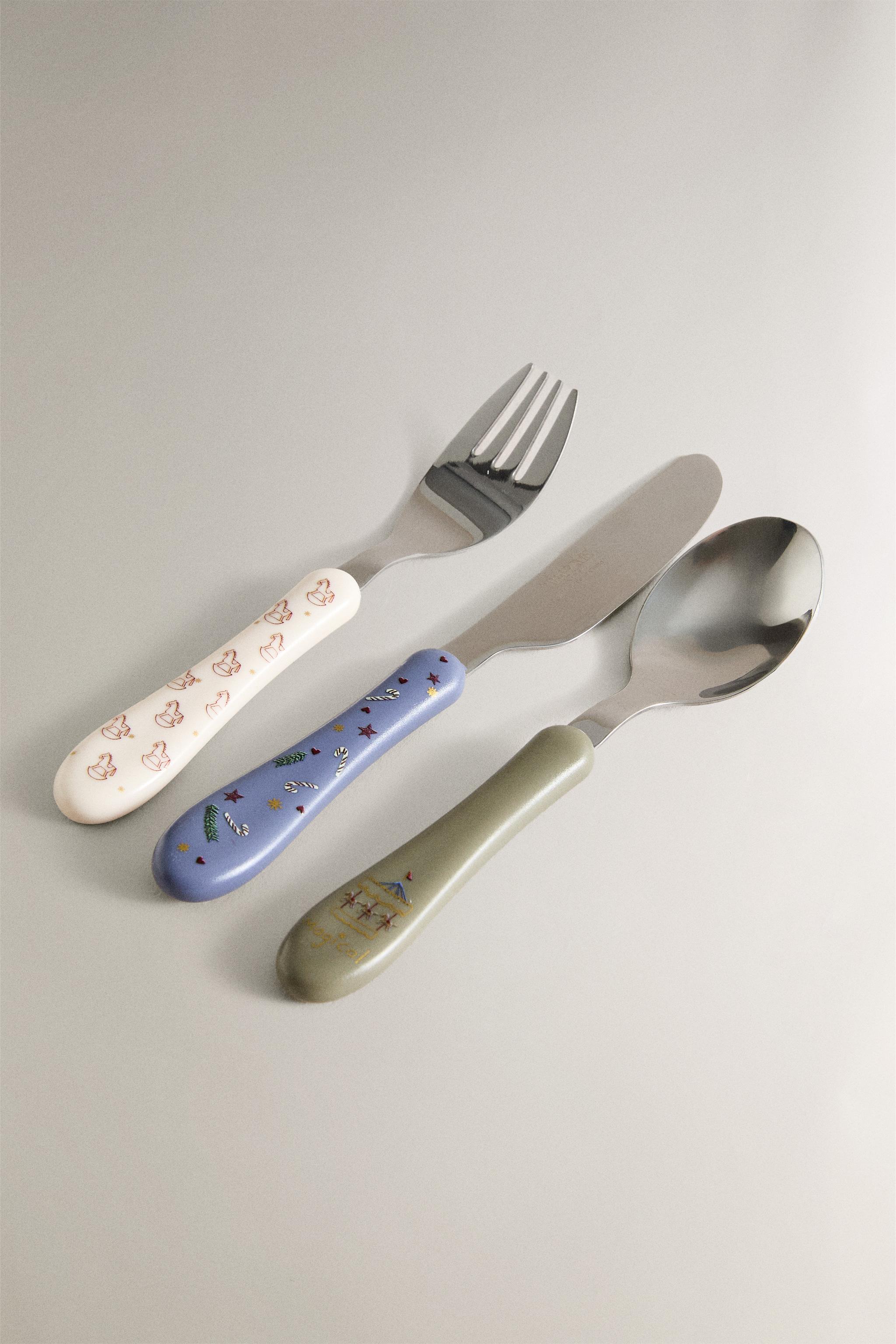 CHILDREN'S CHRISTMAS FLATWARE SET